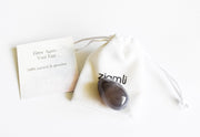 Ziamli yoni ei M (40*25 mm) - 100% agaat - Massage ei - Yoni egg grey agate - Drilled