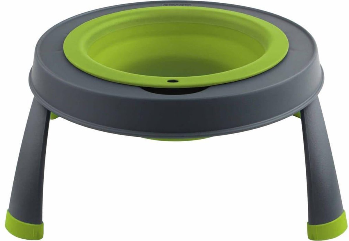 Popware Single Elevated Feeder - Small - Groen