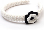 Naturezoo Haarband Bloem Wit/zwart
