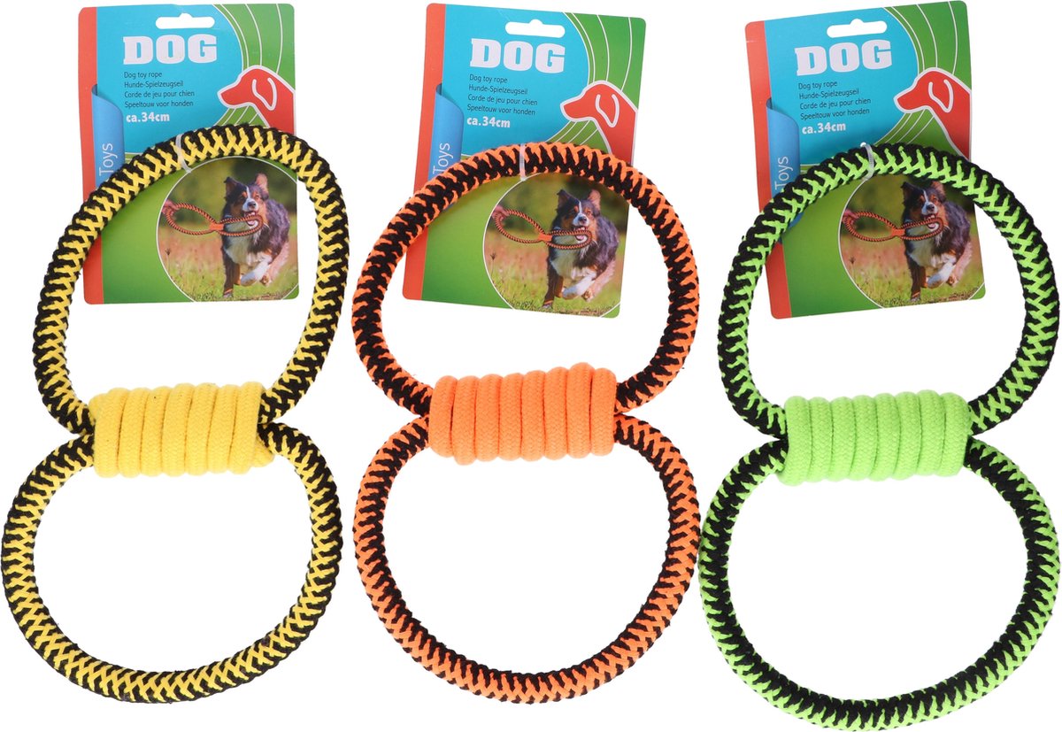 Hondenspeeltje - Hondenspeelgoed - Hondentouw - Speeltouw - Touwring - Touw voor Hond