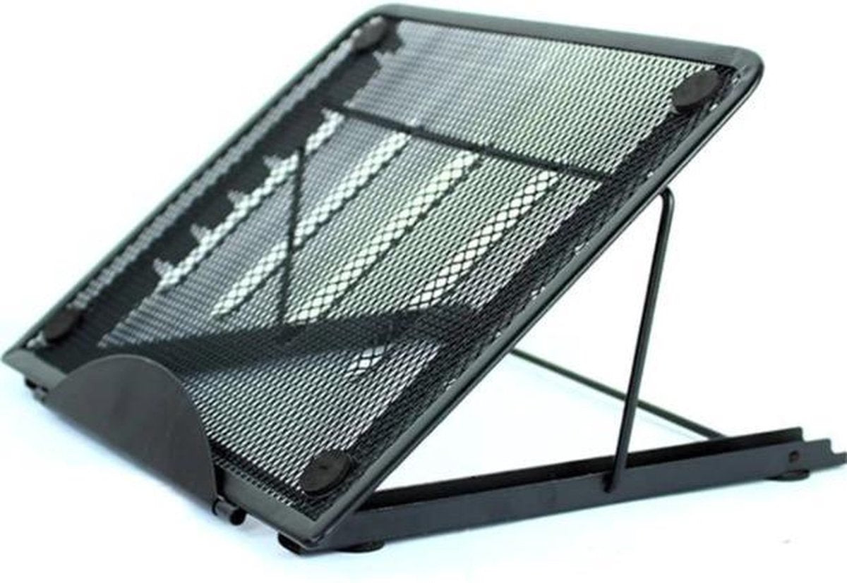 Laptop Standaard - Laptop Houder - Laptop Tafel - Ergonomisch Verstelbaar Notebook - Laptop Steun - Cooling Pad - Zwart
