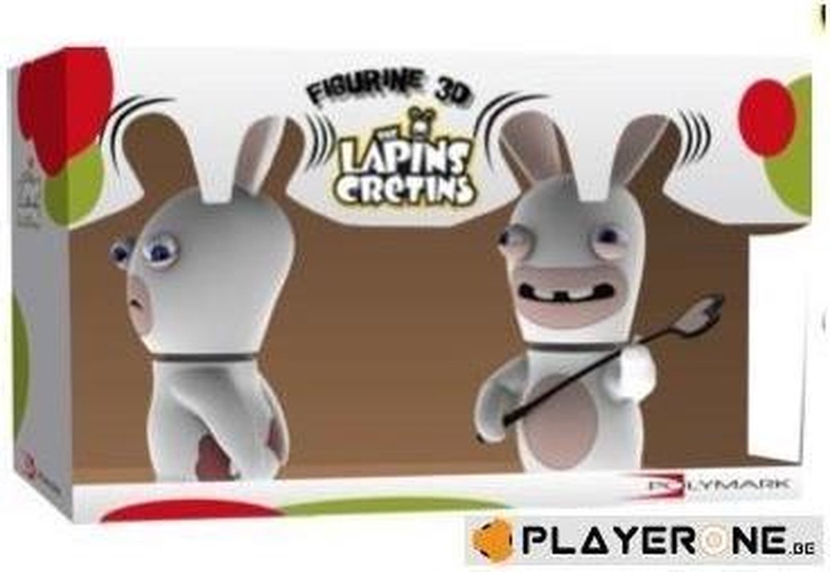 LAPINS CRETINS - Figurine 3D Lapin Chatie BienDouble Pack ( 18 cm )