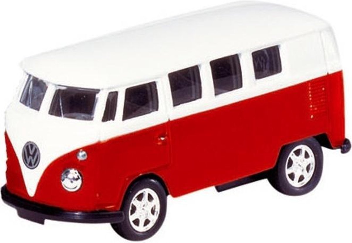 Welly Metalen volkswagen bus (1962): rood