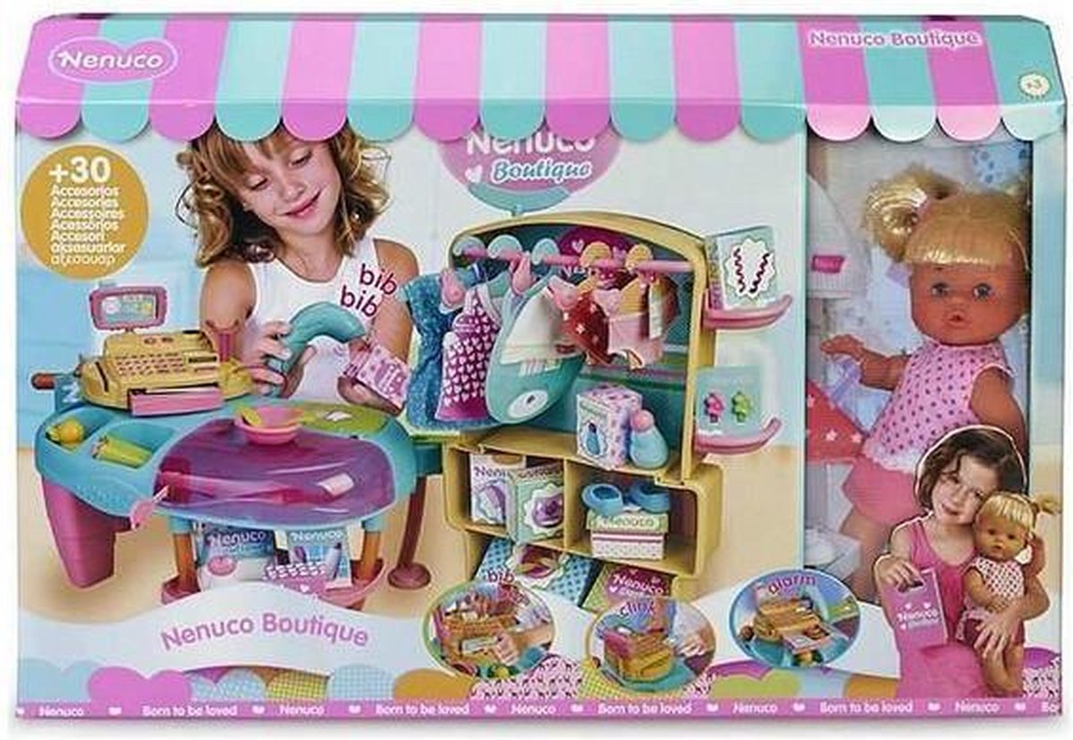Babypop met Accessoires Nenuco Boutique Famosa (35 cm)