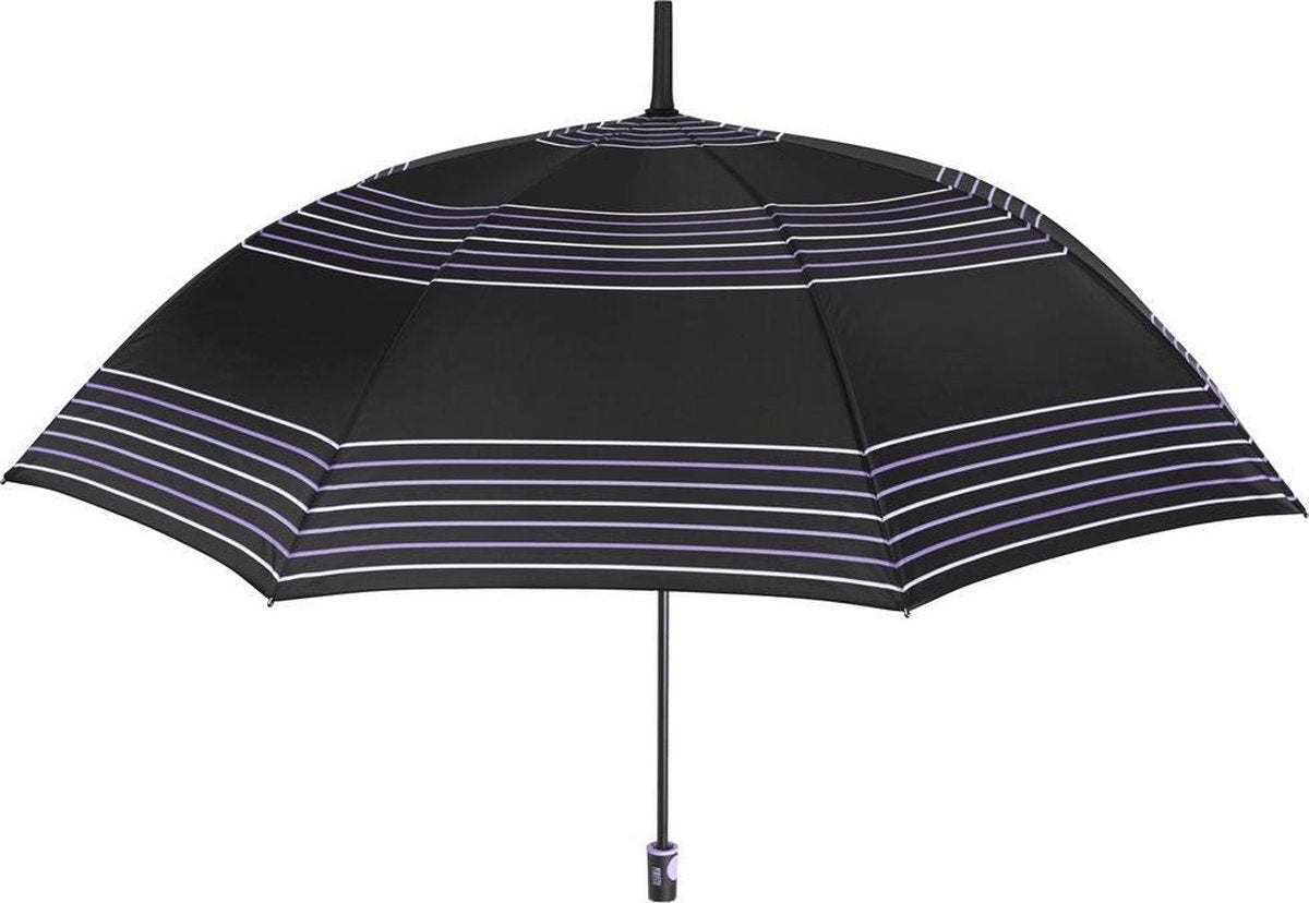 Perletti Paraplu Strepen 102 Cm Zwart