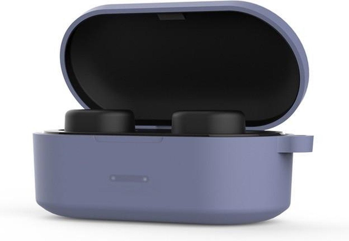 QCY T2C met de NIEUWE realtek VPH chip! | Volledig draadloze oordopjes | BT 5.0 | Zwart met blauwe siliconen case