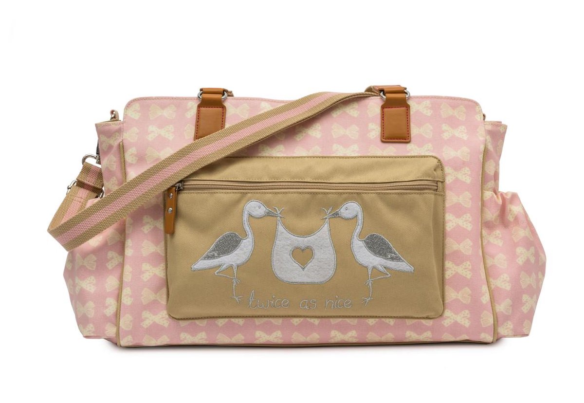 Pink Lining - Twice as Nice - Pink and cream-bows