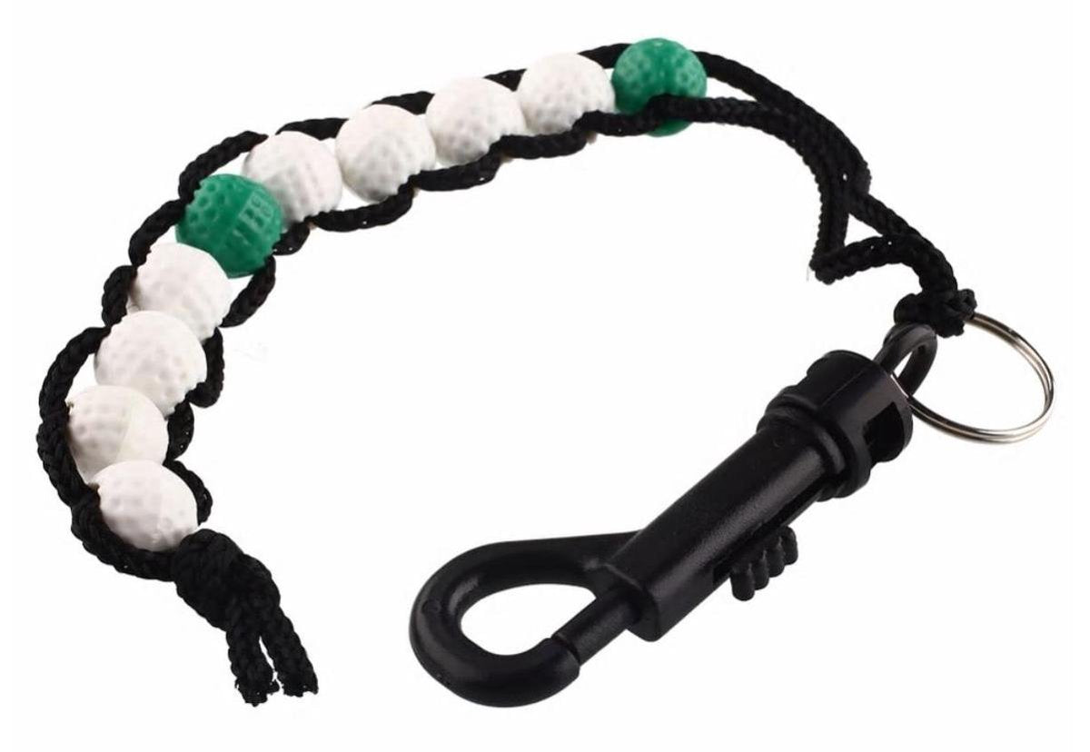 Bead Stroke Counter - Golf Slagenteller - Kralenteller - Scoreteller - Golf - Trolley - Bevestigingshaak - Golfcourse
