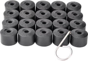Wielmoerkapjes VOLKSWAGEN 17mm - Anti Diefstal - Set van 20 stuks - Mat-zwart - Moer Cover Auto