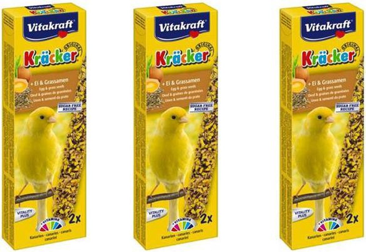 Lekkere Snack voor Kanarie Ei & Graszaad Per 3 stuks