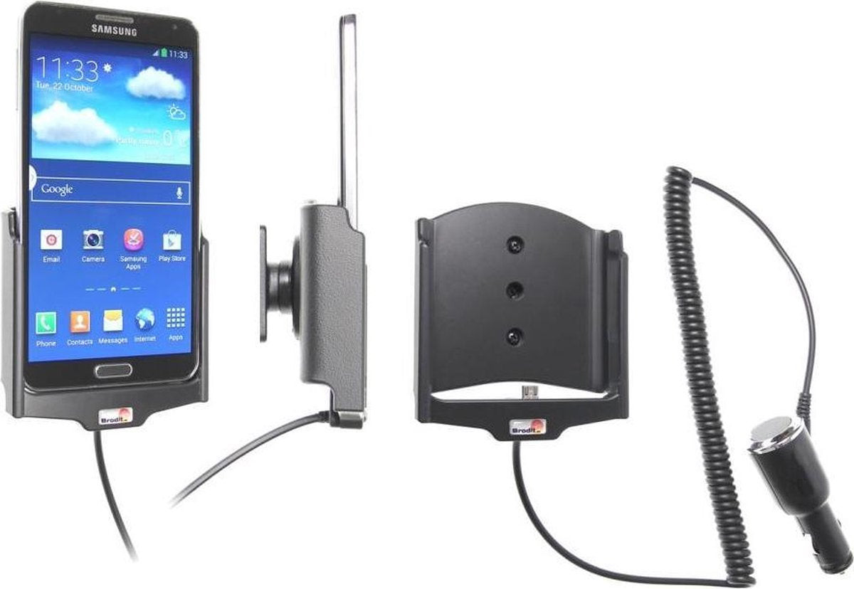 Brodit actieve houder met laadkabel voor Samsung Galaxy Note 3