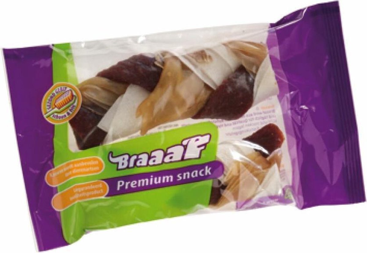 Braaaf Twister Vlecht Middel 13 cm 2 stuks