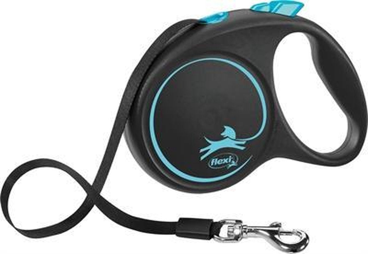Flexi rollijn black design tape blauw - m 5 mtr tot 25 kg - 1 stuks