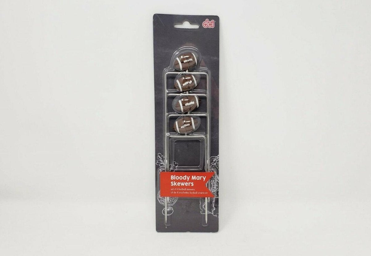 dci SET OF 4 FOOTBALL SKEWERS