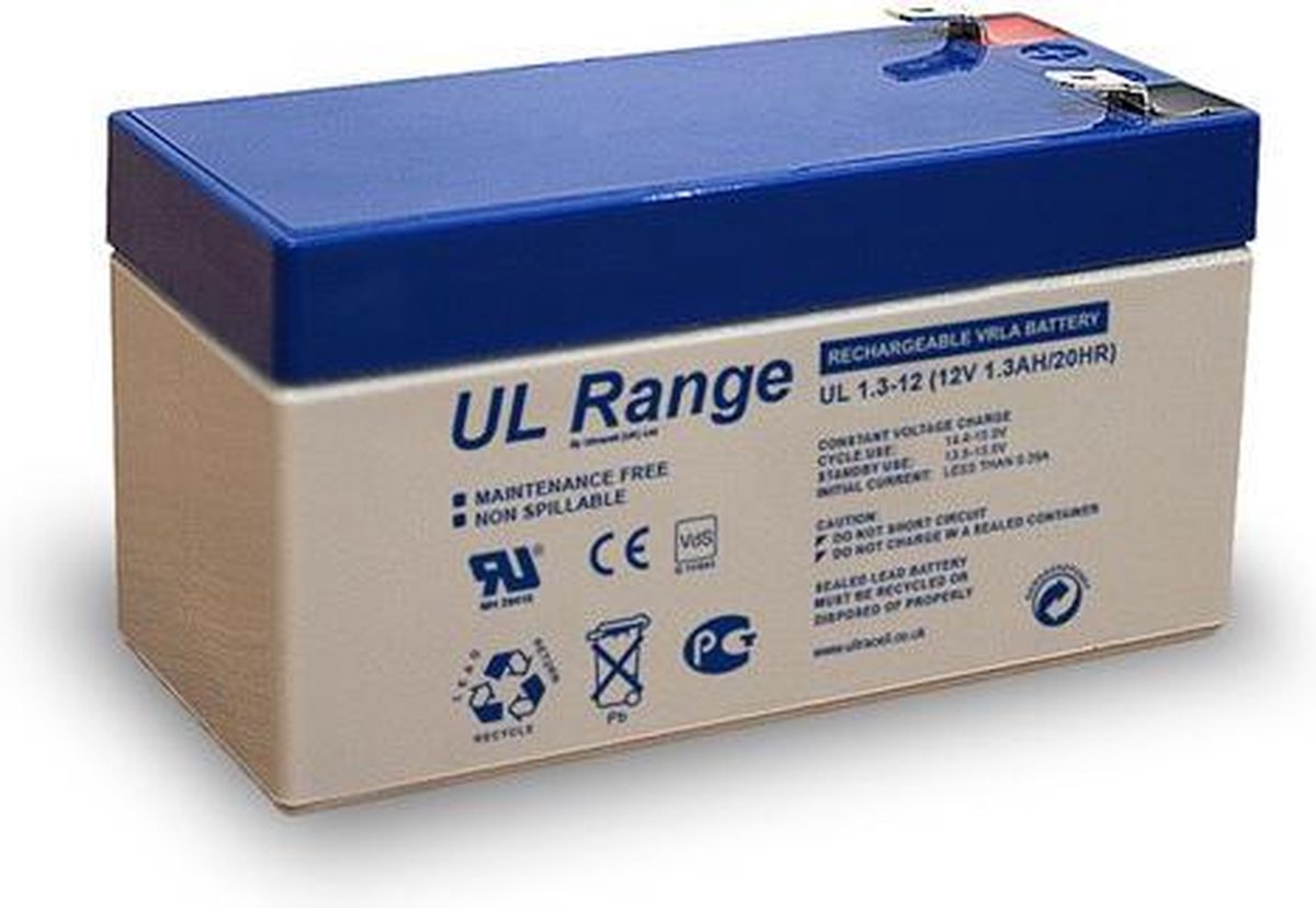 Ultracell VRLA / Loodaccu UL 12v 1300mAh UL1.3-12