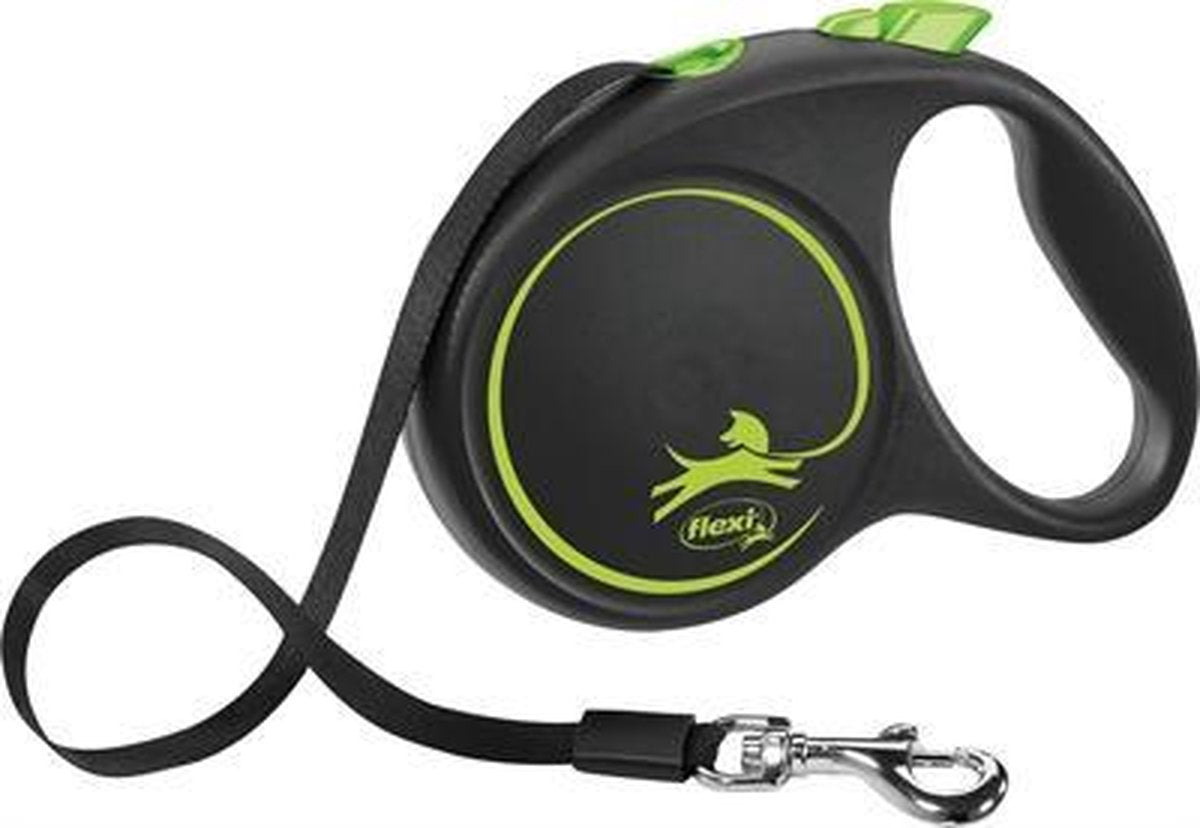 Flexi rollijn black design tape groen - m 5 mtr tot 25 kg - 1 stuks