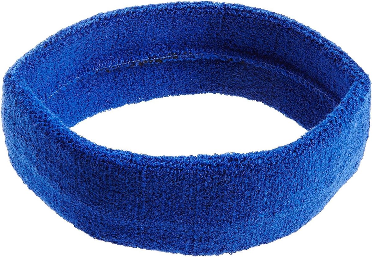 Atipick Zweetband 18 X 5 Cm Katoen Blauw