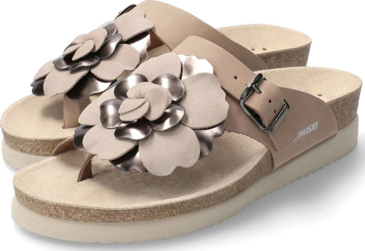 Mephisto HELEN FLOWER dames slipper - taupe - maat 43
