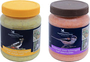 2x Potten buitenvogelvoer vogelpindakaas smaken mix 330 gram