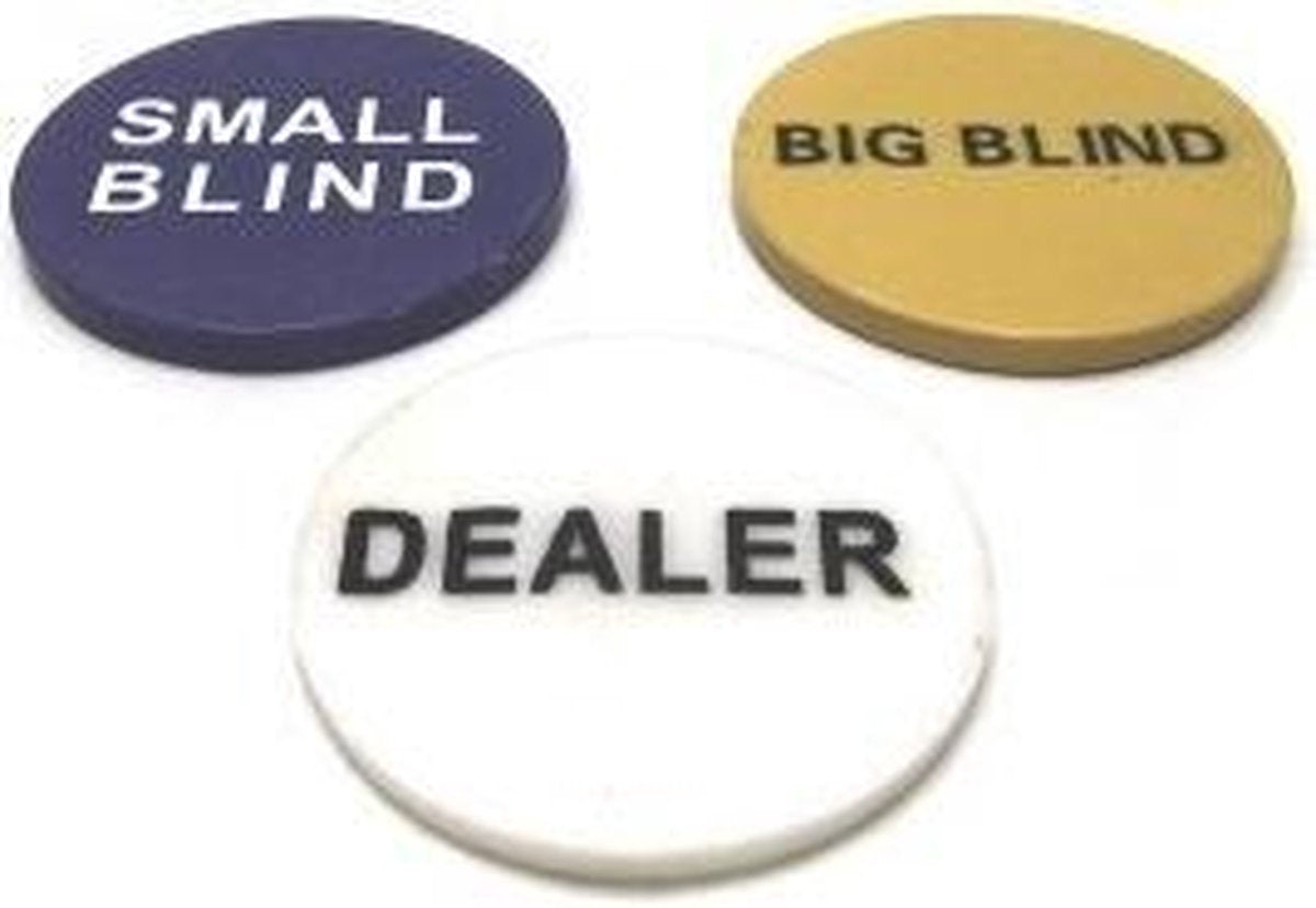 Dealer-buttonset Poker 3xkunsts 49x5mm