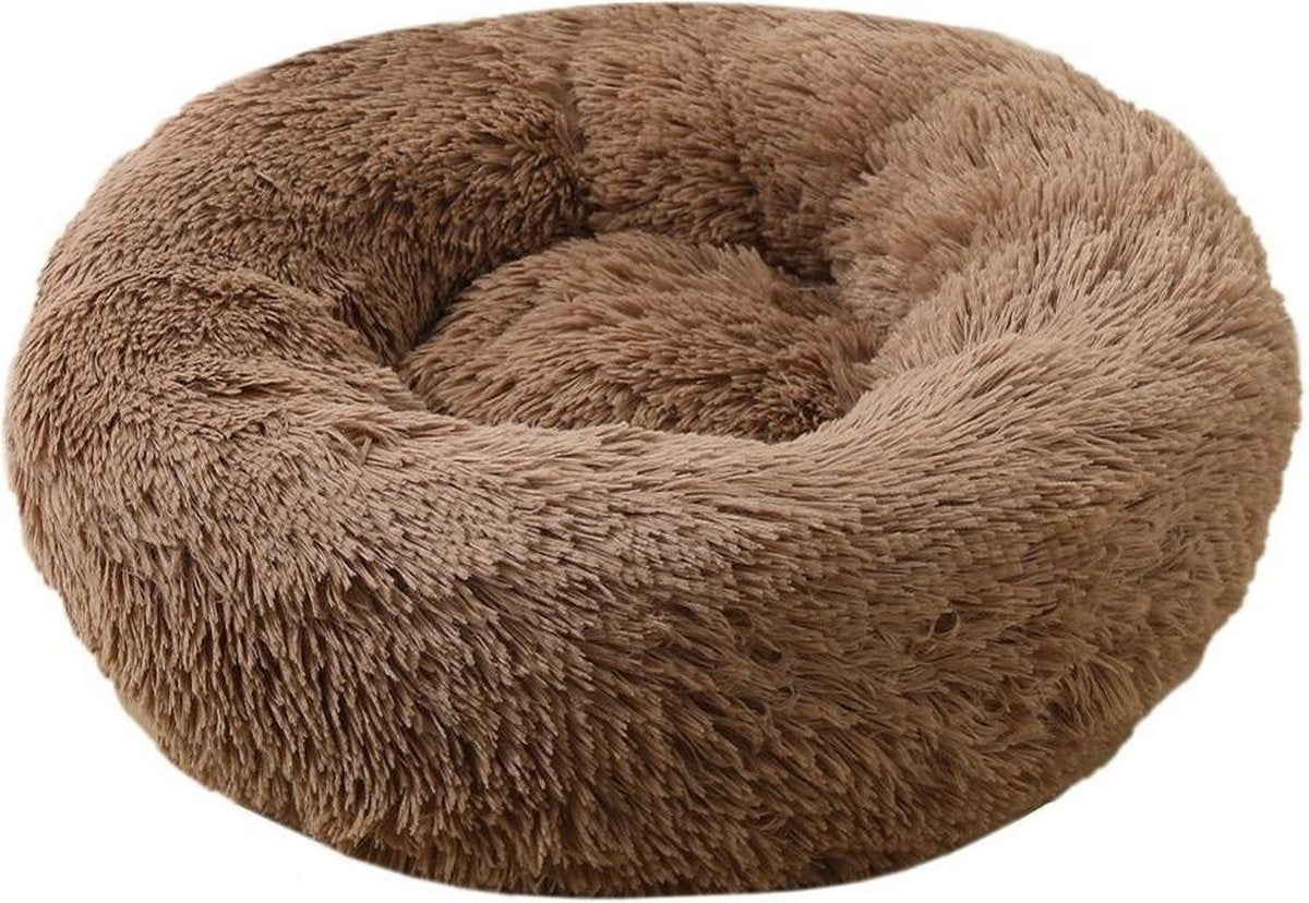 Dailyibed hondenmand - donut - hondenkussen - hondenbed - S - 40x40x16 cm - Bruin