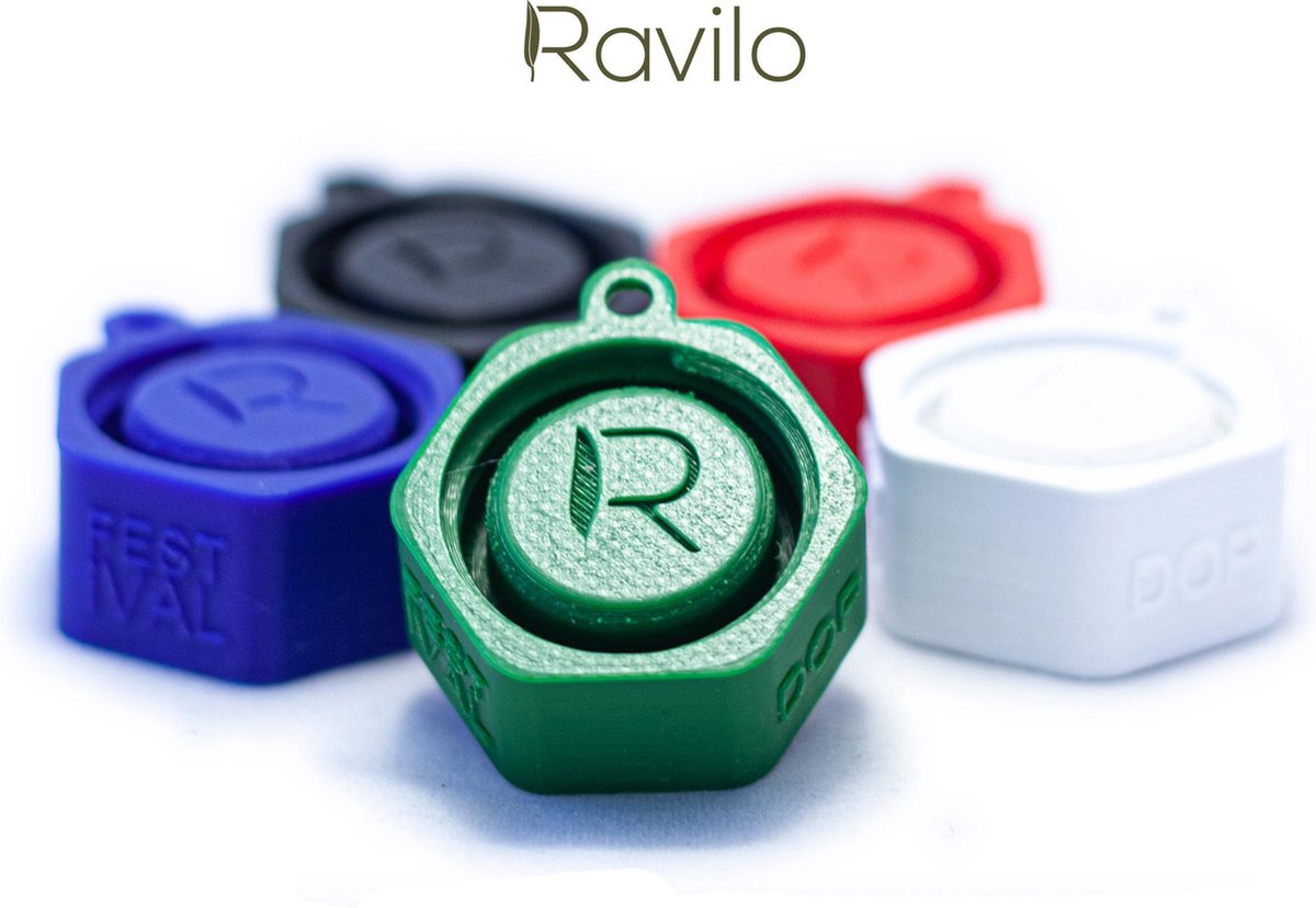 Ravilo® Festival Dop met vakje voor oordopjes Groen | Festivalcap | Universele flessendop