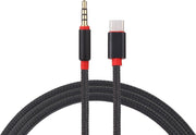 USB-C Type C Male naar Audio Jack 3.5mm Male - Kleur - Zwart