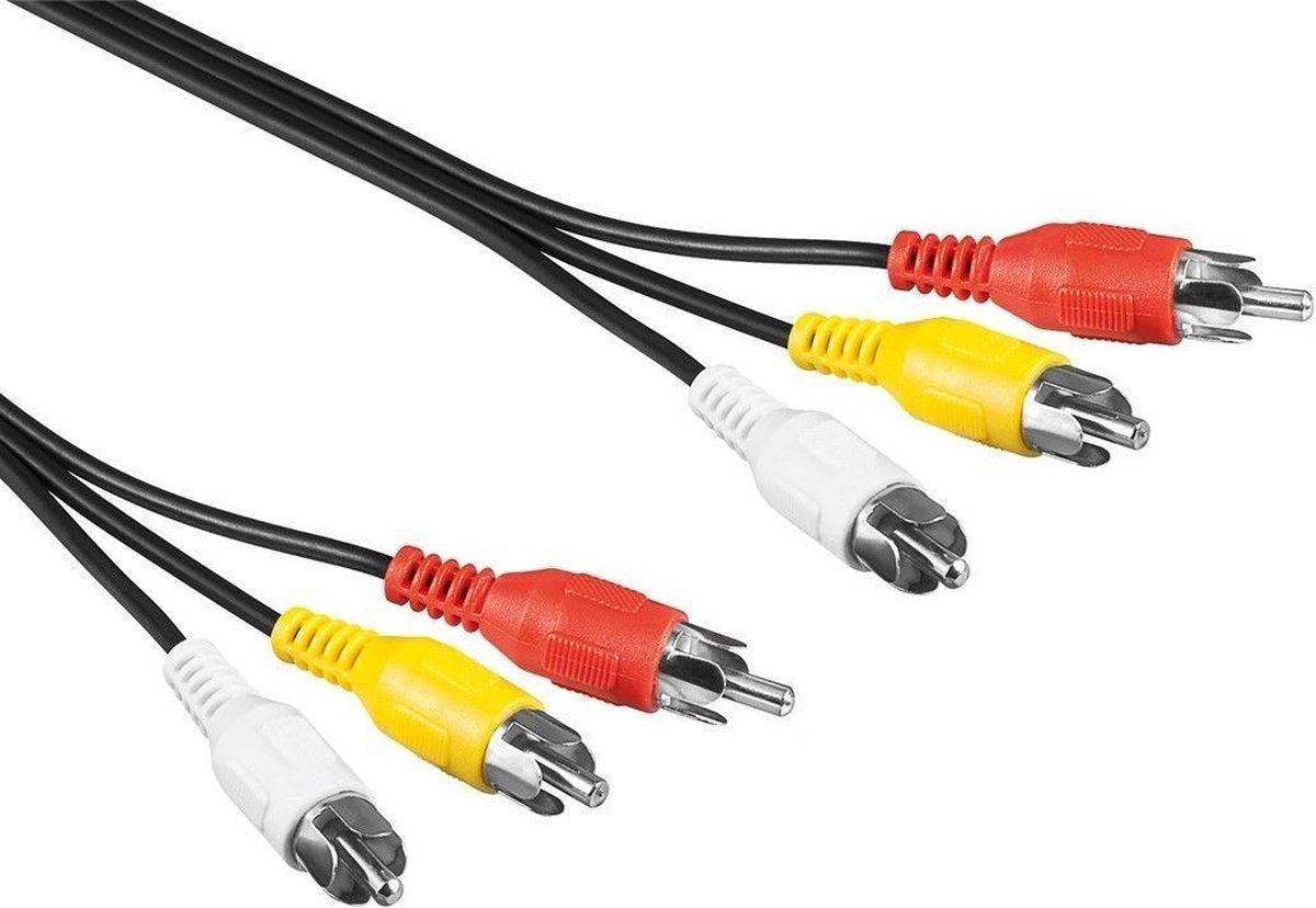 Wentronic AVK 354-300 3.0m 3m 3 x RCA 3 x RCA composiet videokabels
