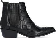 Notre-V 08b-201 Enkellaarsjes - Enkelboots - Dames - Zwart - Maat 38