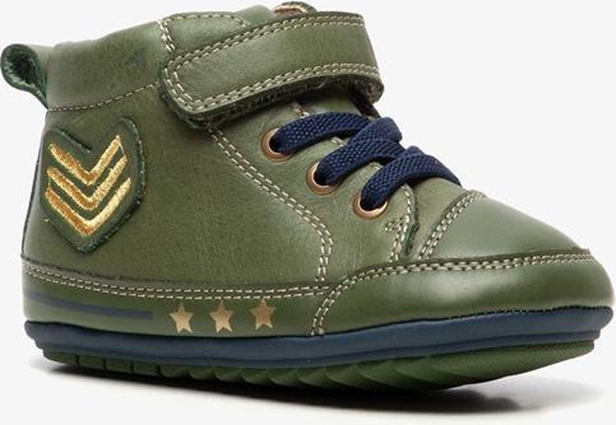 Groot leren babyschoenen - Groen - Maat 19