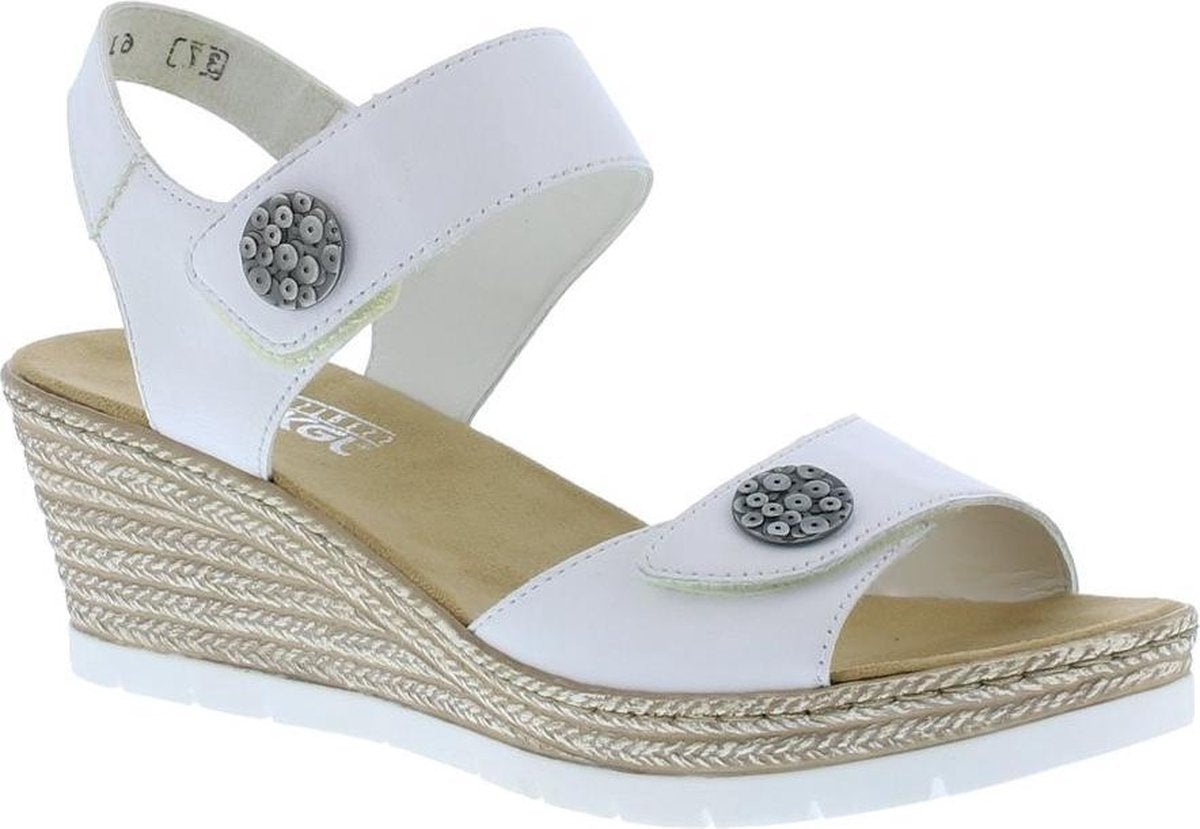 Rieker - Dames schoenen - 619B9-80 - wit - maat 42