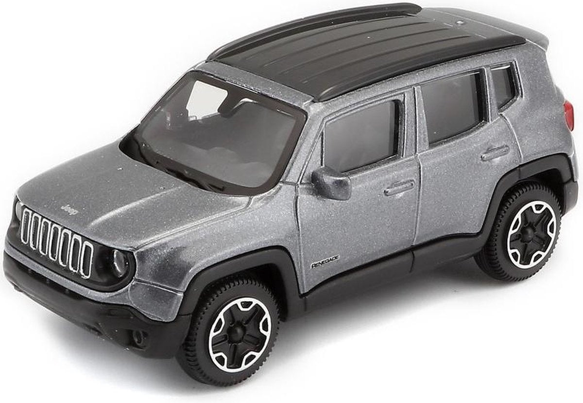 Modelauto Jeep Renegade grijs metallic 1:43 - speelgoed auto schaalmodel