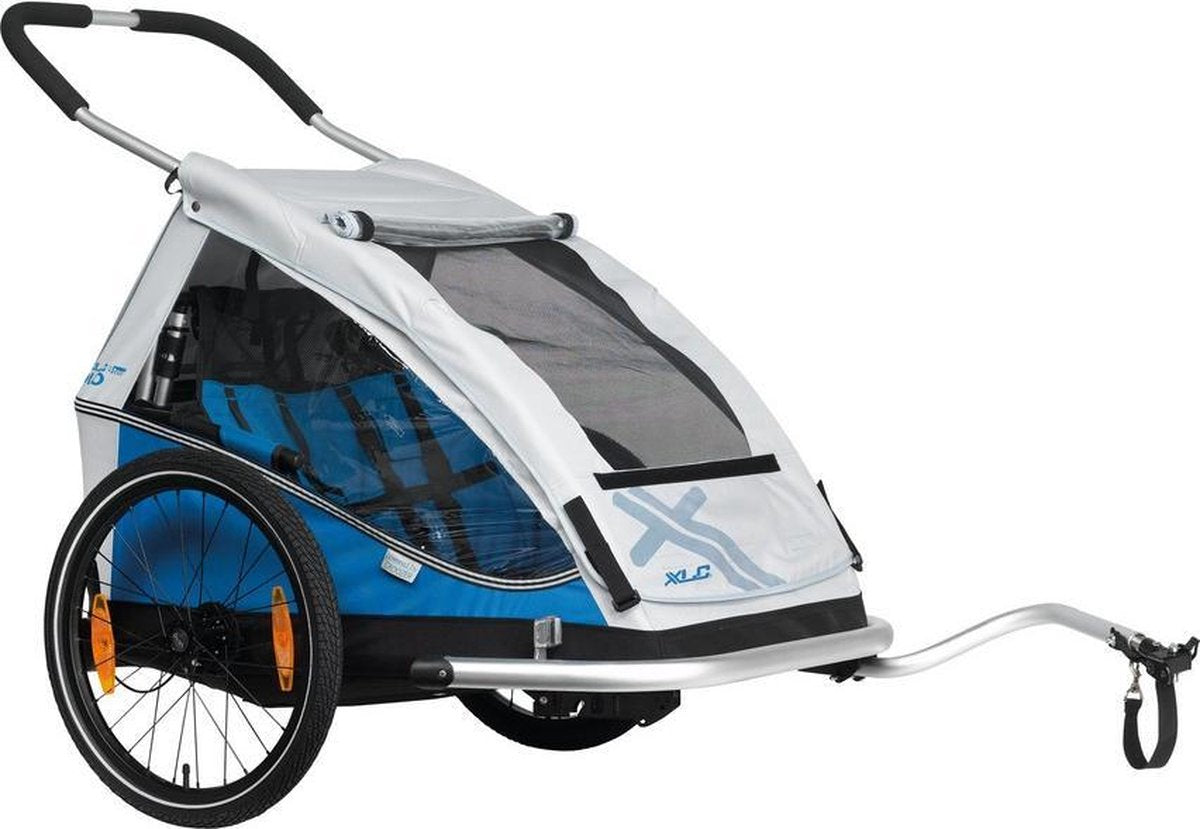 XLC Duo fietskar -  2 kinderen - zilver/blauw