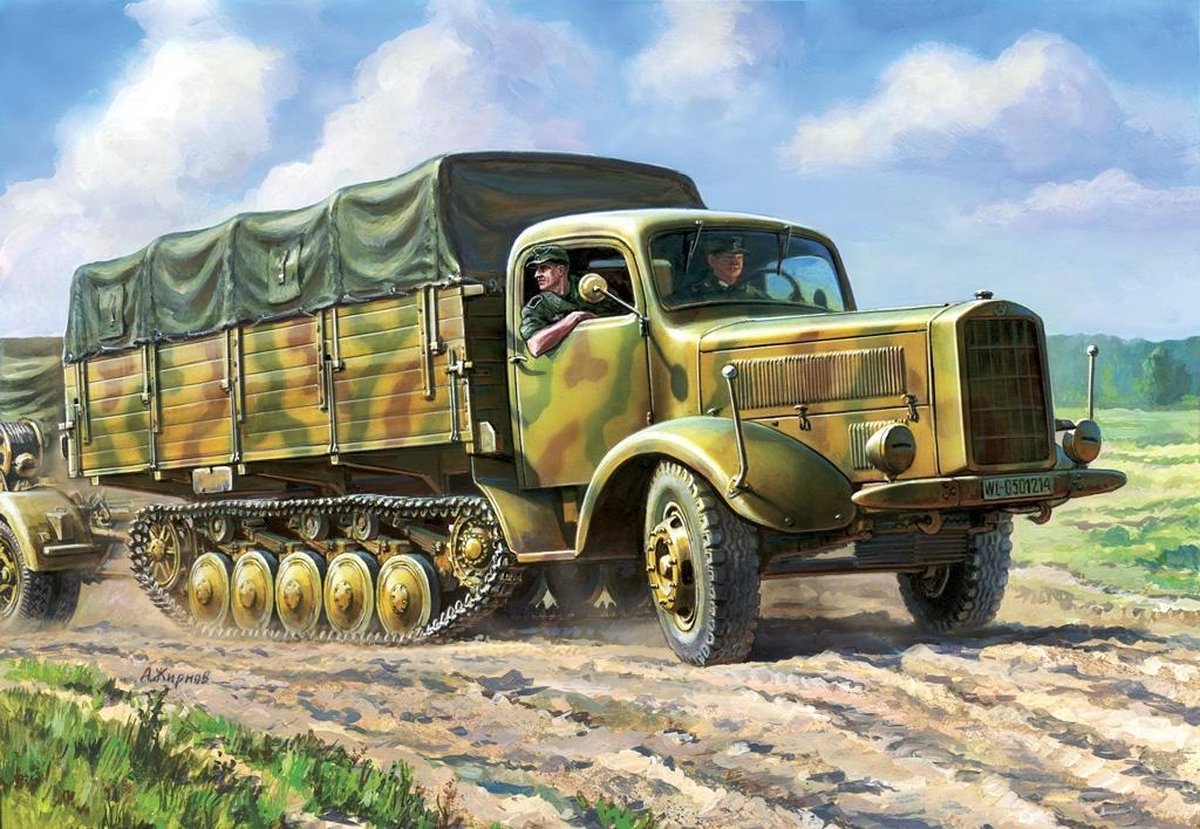 Zvezda - 1/35 Maultier L-4500r German Halftrack (Rr) (4/21) * - ZVE3603 - modelbouwsets