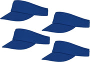 4x stuks blauwe zonneklep pet voor volwassenen