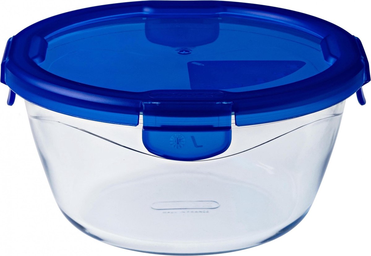 Pyrex Cook & Go Schaal Rond - Inclusief Deksel - Borosilicaatglas - 1