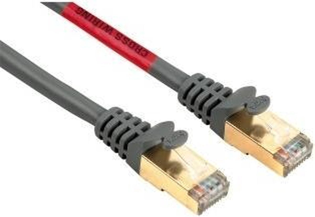 Netwerkkabel RJ45 (cross) CAT 5e S/STP 3.00 m Grijs Snagless Hama