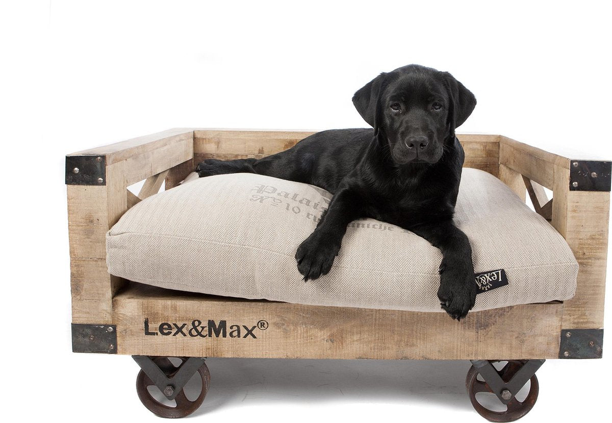 Lex & max divan op wielen hondendivan  75x50cm hout