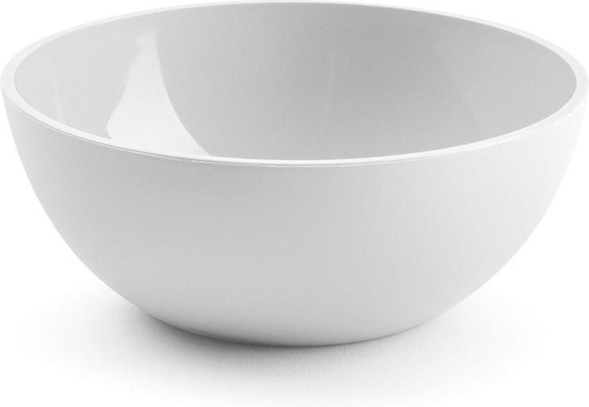 10x kunststof schaaltjes/kommetjes in het wit - 950 ml - 17 x 17 x 7 cm - Keukenbenodigdheden