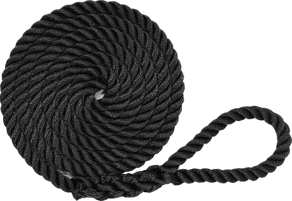 FES Fenderlijnen zwart 12mm 2.4 meter 2 stuks