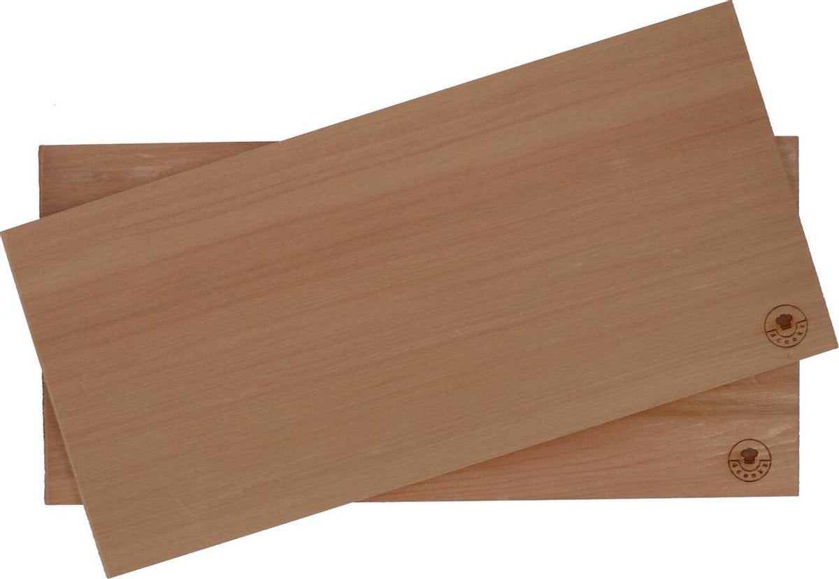 2 stuks 4cookz XL rookplank BBQ / Kamado - cederhout - 19x40cm - PEFC