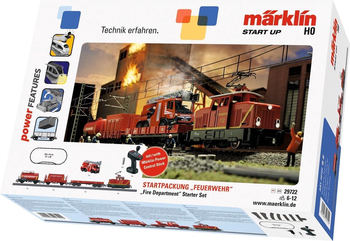 Startset Brandweer H0 / 1:87 Rood - 29722