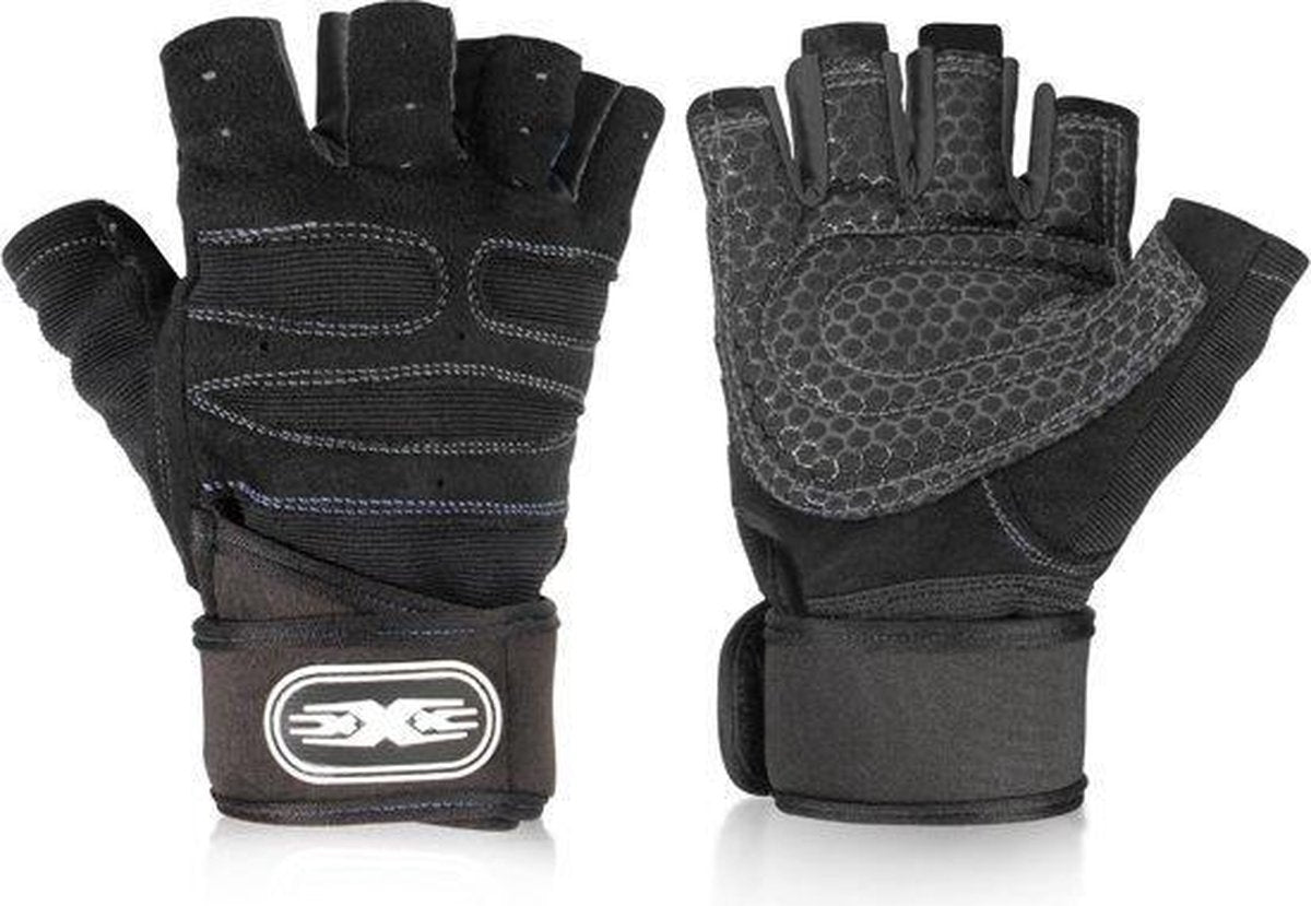 Sporthandschoenen - Zwart - Fitness Handschoenen - Vingerloze Handschoenen - Fitness Gloves - Maat XL