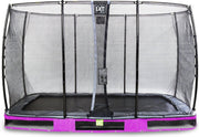 Trampoline EXIT Elegant inground - 244x427cm met Economy veiligheidsnet - paars