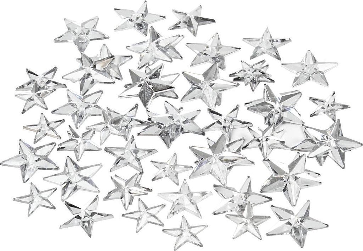 Creative Strasstenen Sterren 11x12x16mm Zilver 360 Stuks