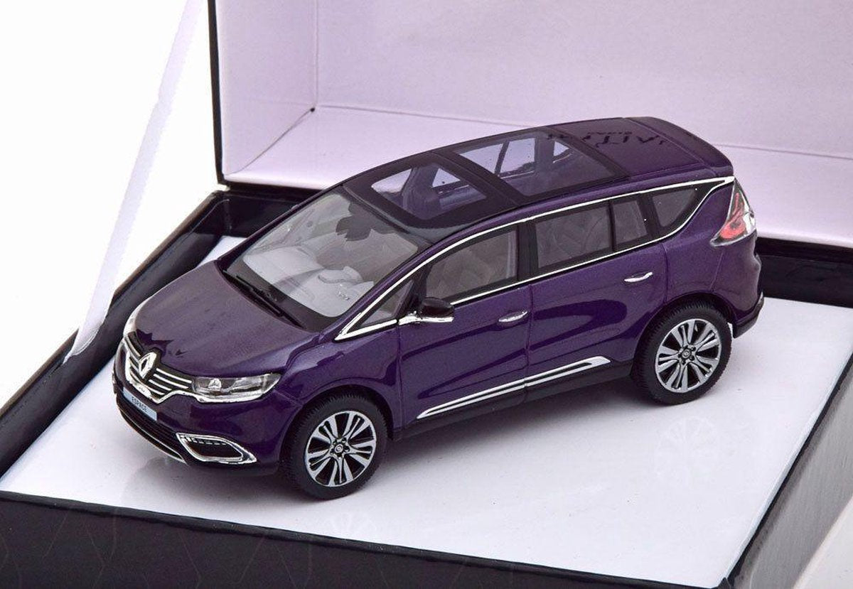 Renault Intiale Espace (Blauw) (10 cm) 1/43 Norev [Inclusief Luxe Showcase]  - Modelauto - Schaalmodel - Model auto - Miniatuurautos - Miniatuur auto - Schaal model