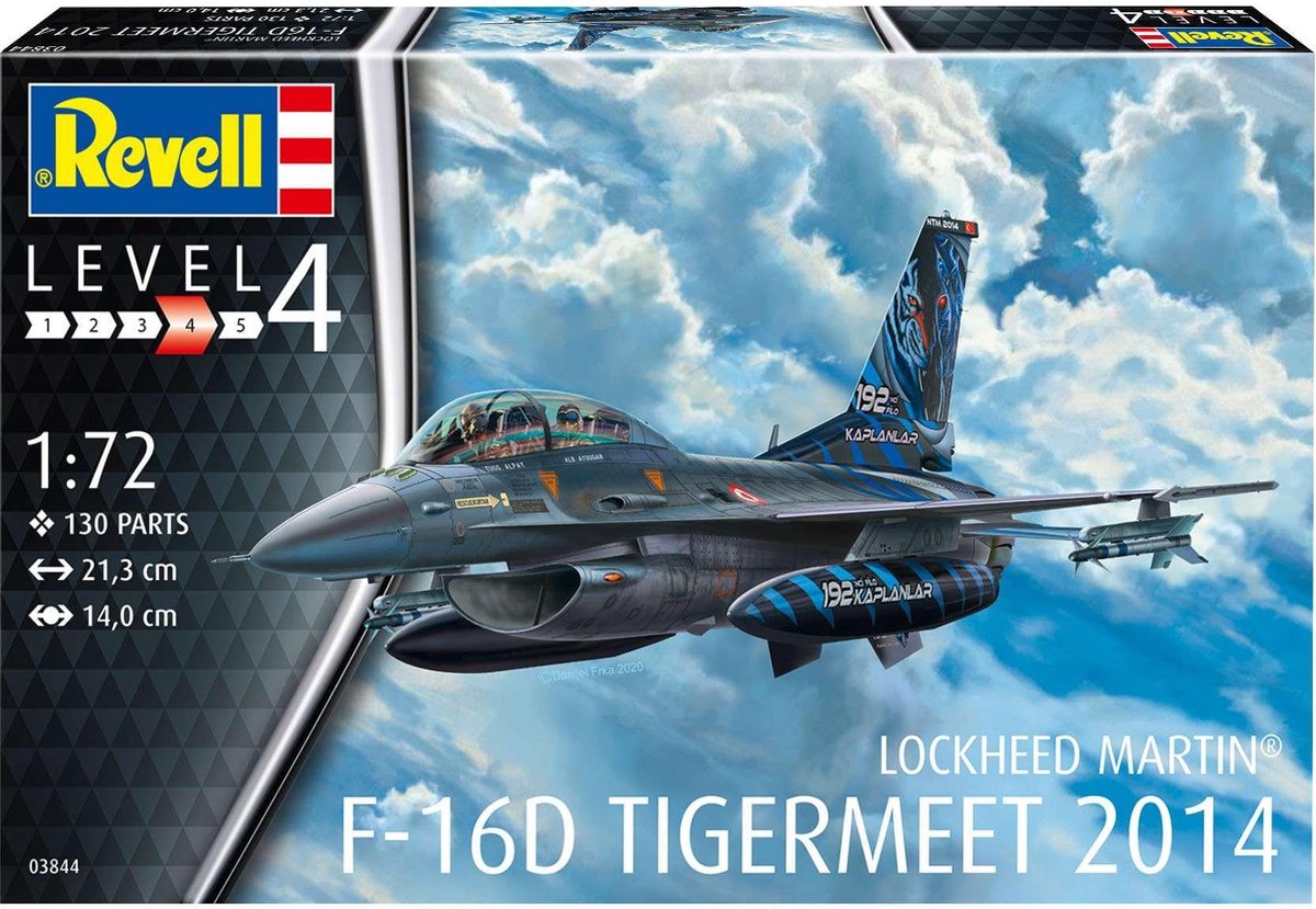 1:72 Revell 03844 Lockheed Martin F-16D Tigermeet 2014 Plastic kit