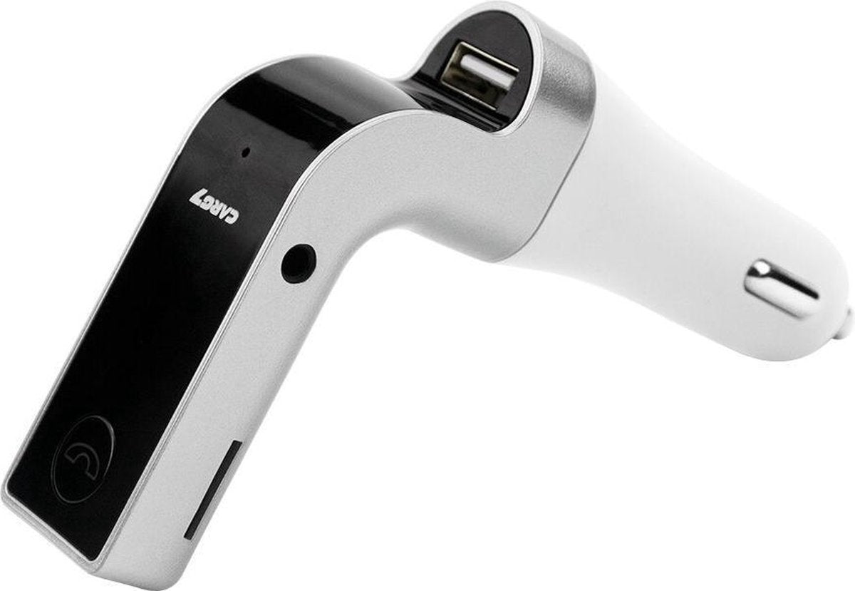 DrPhone FM9 - Bluetooth FM Transmitter - USB Poort – Bluetooth Carkit – Handsfree – Zilver