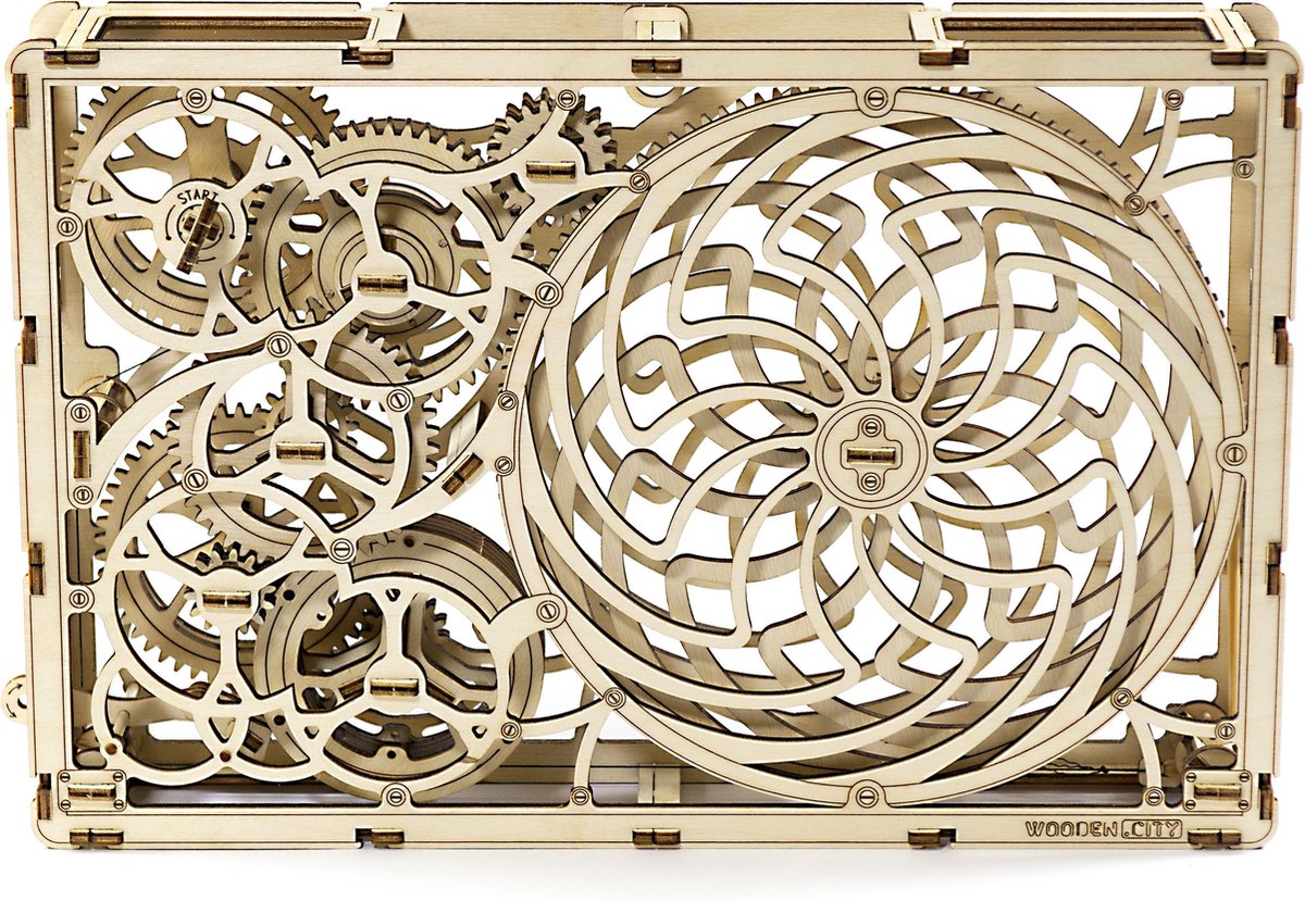 Wooden City modelbouwpakket Kinetische Foto gezichtsbedrog hout - 224mm hoog x 340mm breed x 62mm diep - naturel kleur