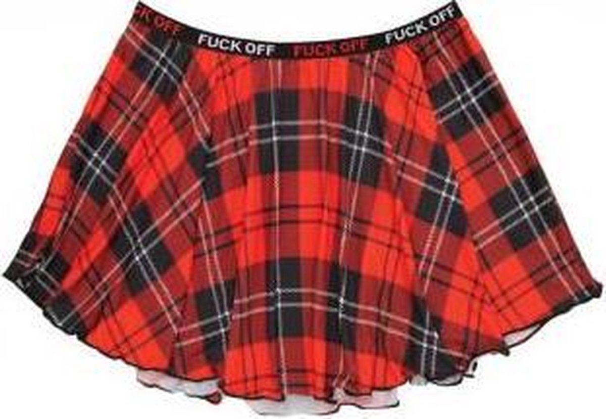 Fuck Off Skaterrokje - Schotse Ruit - M/L - Diverse kleuren - Sexy Lingerie & Kleding - Sexy Dameskleding -  Dames Lingerie - Partykleding